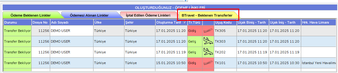 Beklenen Transferler