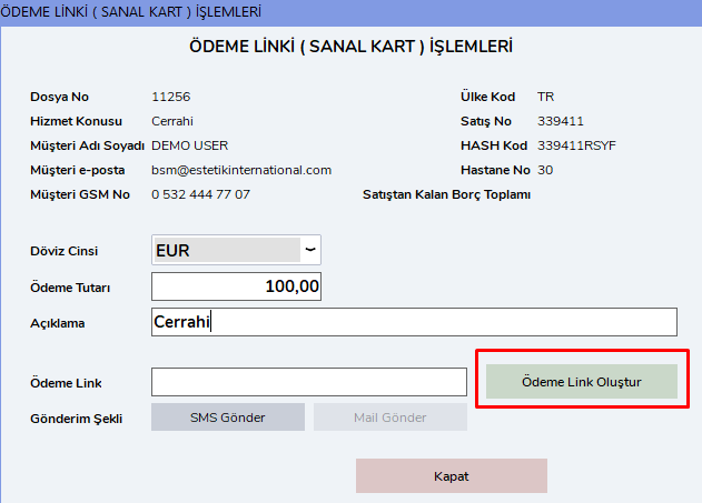 Ödeme Linki